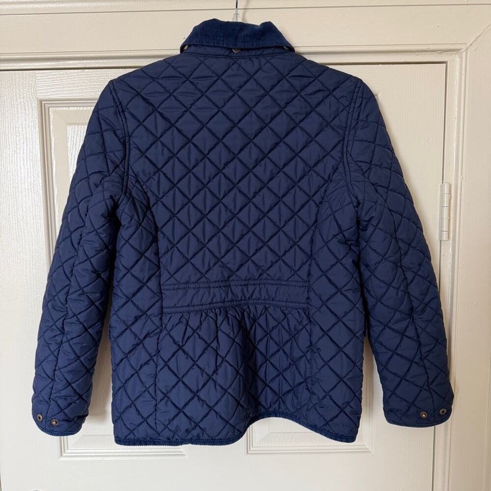 Polo Ralph Lauren Quilted Barn Jacket Girls Size Large (10/12) Navy Blue - Picture 2 of 13